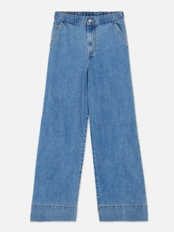 Denim|Jean|Primark Jean Large élastiqué Bleu moyen