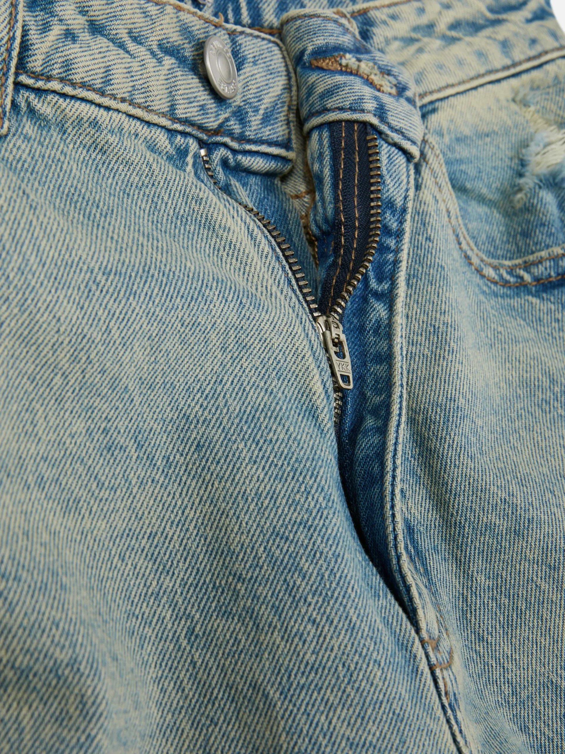 Denim|Jean|Primark Jean Mom En Denim Déchiré Bleu clair