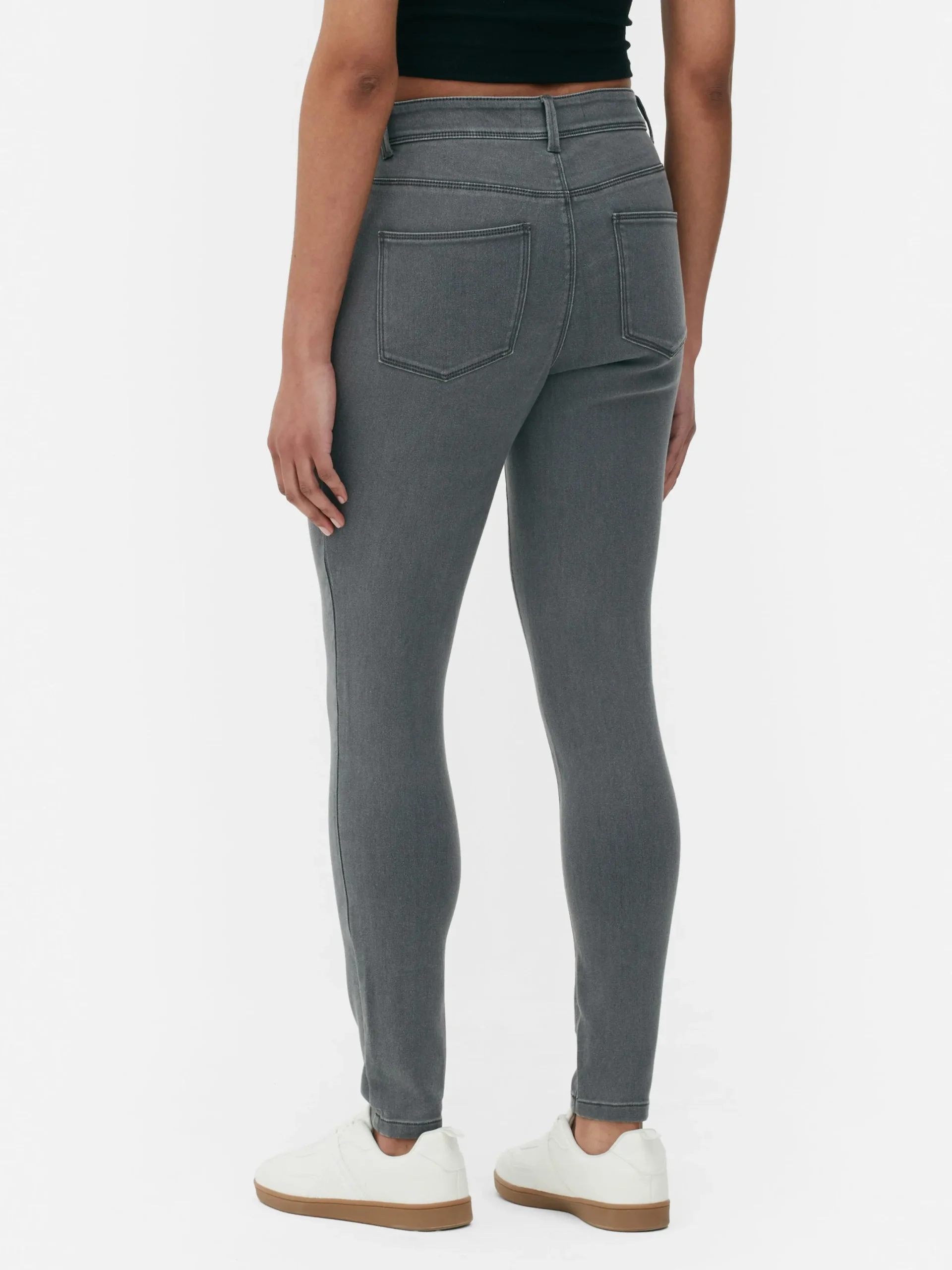 Denim|Jean|Primark Jean Skinny Taille Mi-haute Essential Gris