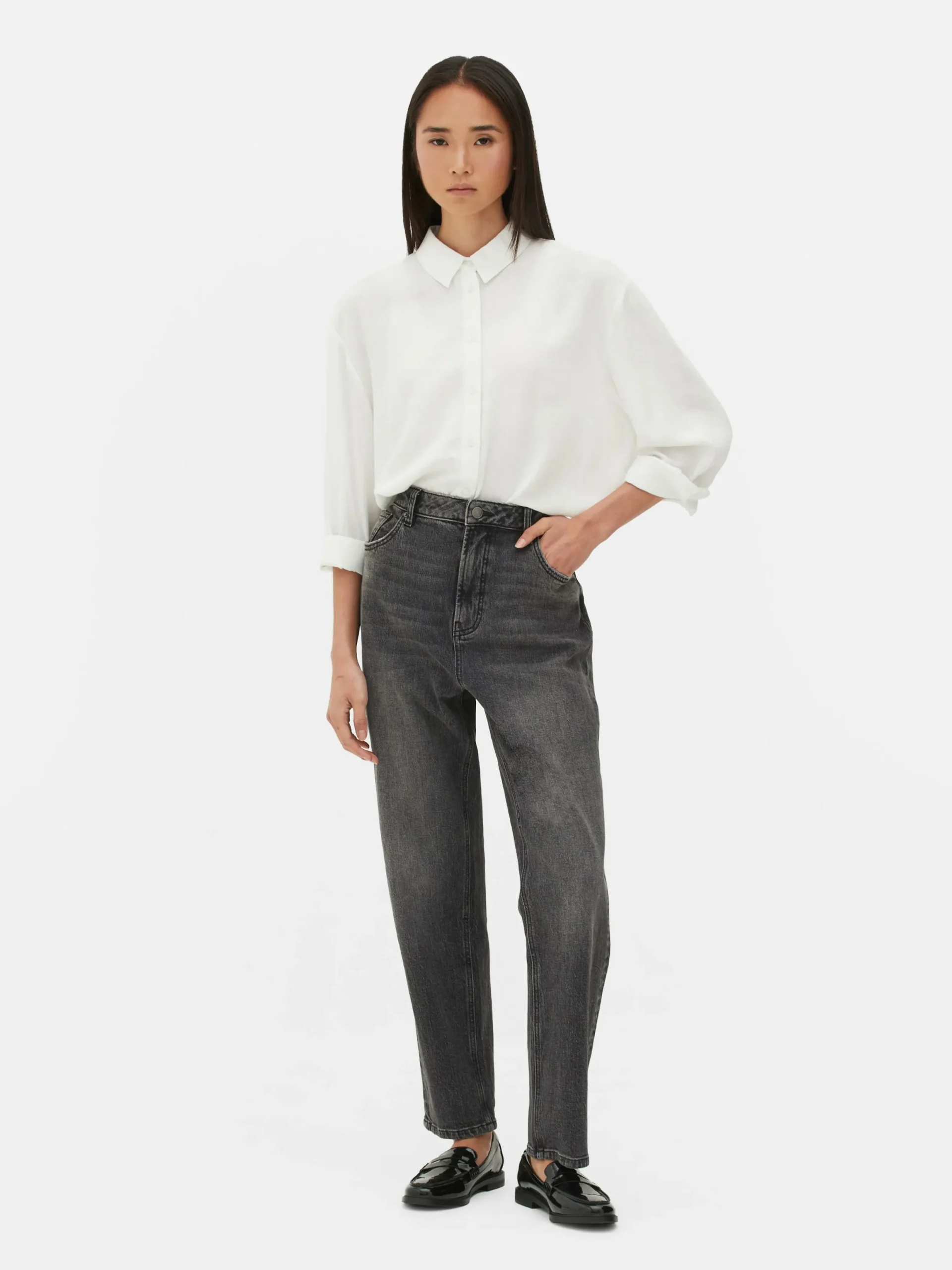 Denim|Jean|Primark Jean Slim Coupe Droite Gris foncé