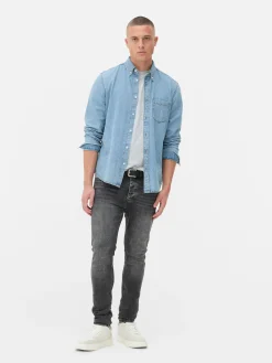 Jean|Primark Jean Slim Stretch Gris foncé