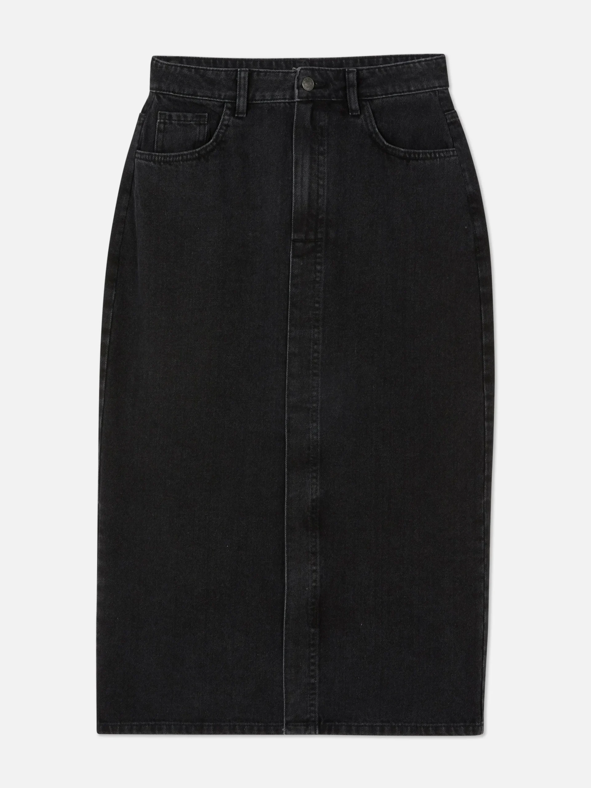 Jupes|Denim|Primark Jupe Mi-longue En Jean Noir discret
