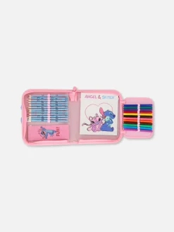 Crayons De Couleur|Primark Kit De Fournitures De Bureau Disney Stitch & Angel Rose