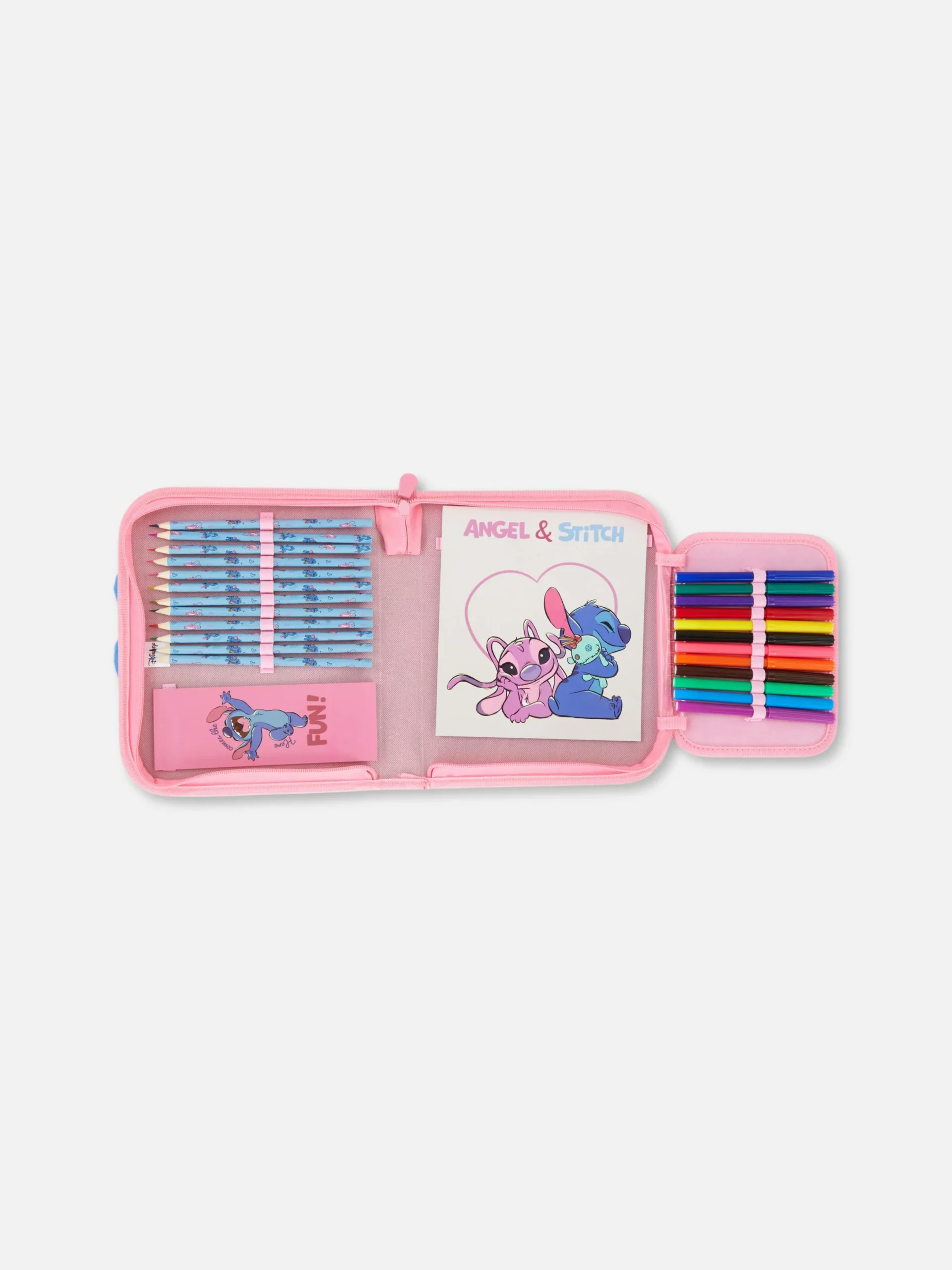 Crayons De Couleur|Primark Kit De Fournitures De Bureau Disney Stitch & Angel Rose