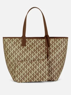 Sacs Et Porte-Monnaie|Primark Large Cabas à Monogramme Chocolat