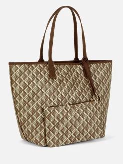 Sacs Et Porte-Monnaie|Primark Large Cabas à Monogramme Chocolat