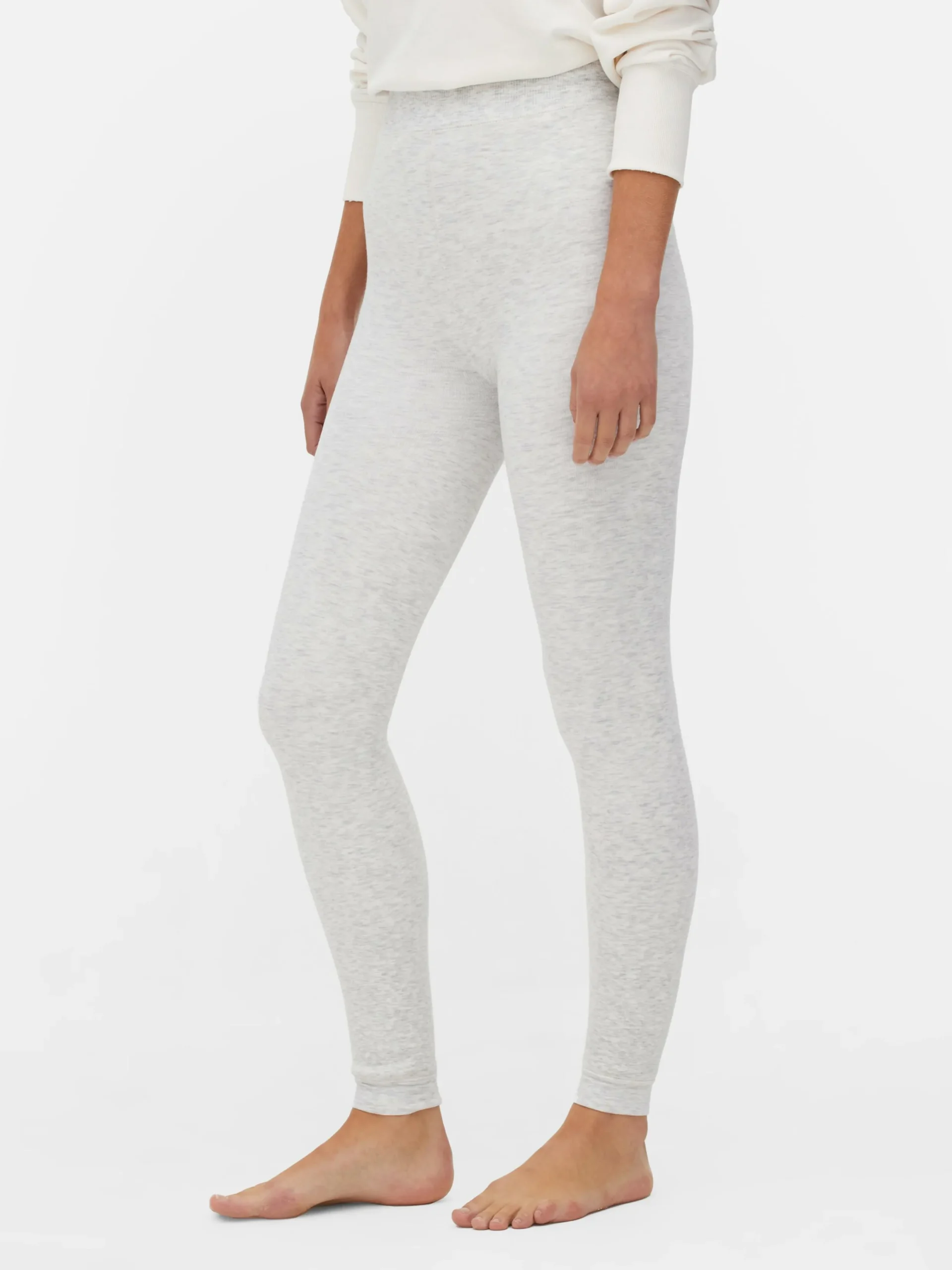 Collants|Pantalons Et Leggings|Primark Legging Chiné Doublé De Velours Duveteux Gris chiné