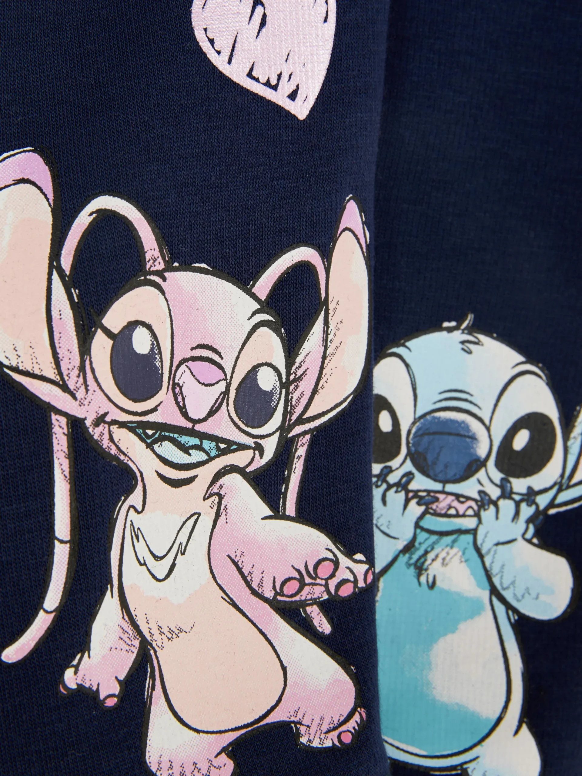 Bas De Jogging|Primark Legging Graphique Disney Stitch Bleu marine