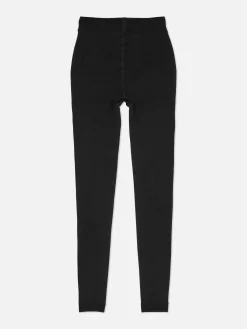 Collants|Pantalons Et Leggings|Primark Legging Taille Haute à Doublure Duveteuse Noir