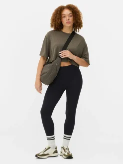 Pantalons Et Leggings|Primark Legging Taille Haute En Jersey Bleu marine