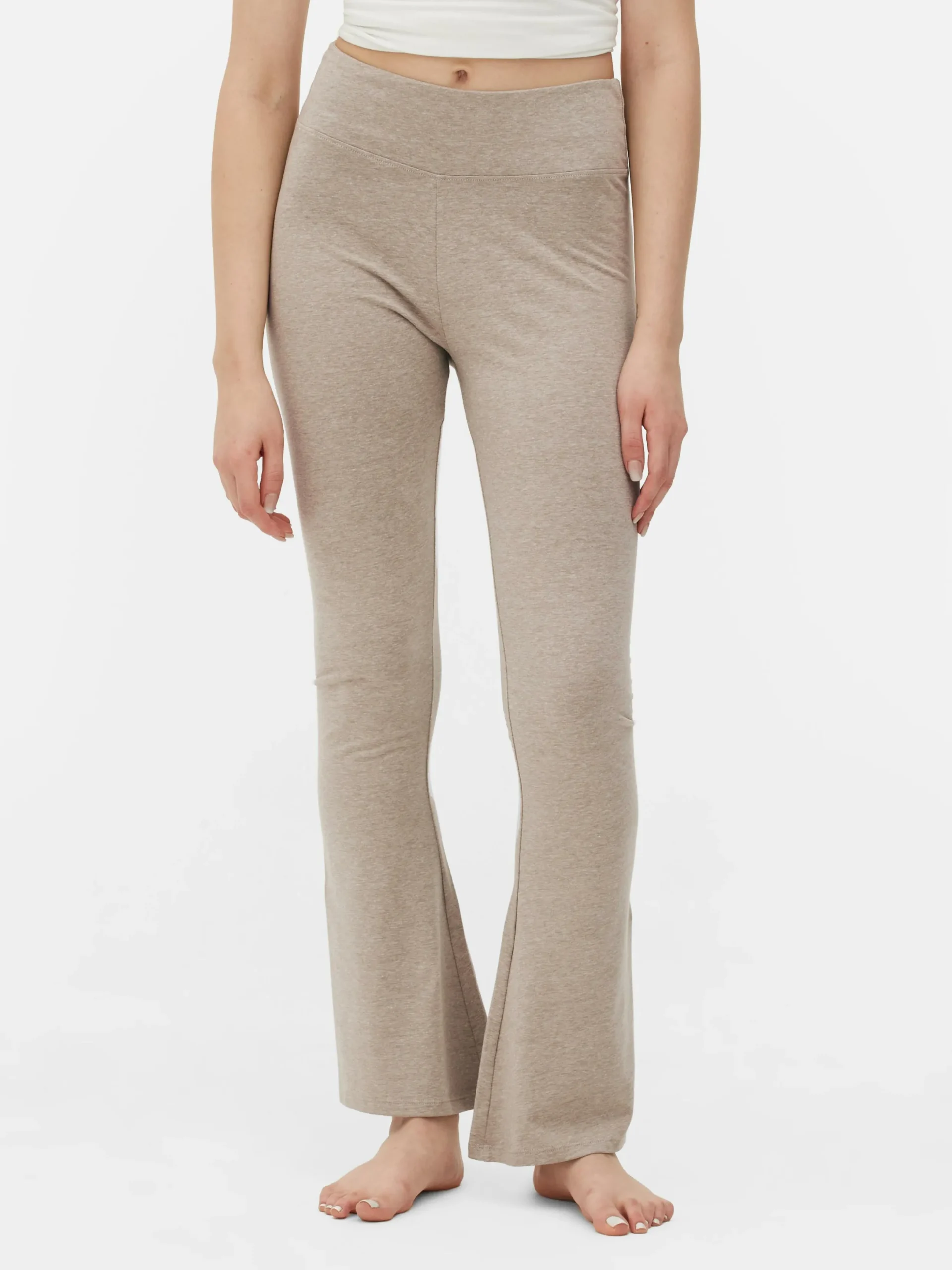 Pantalons Et Leggings|Primark Legging évasé Taille Haute Écru