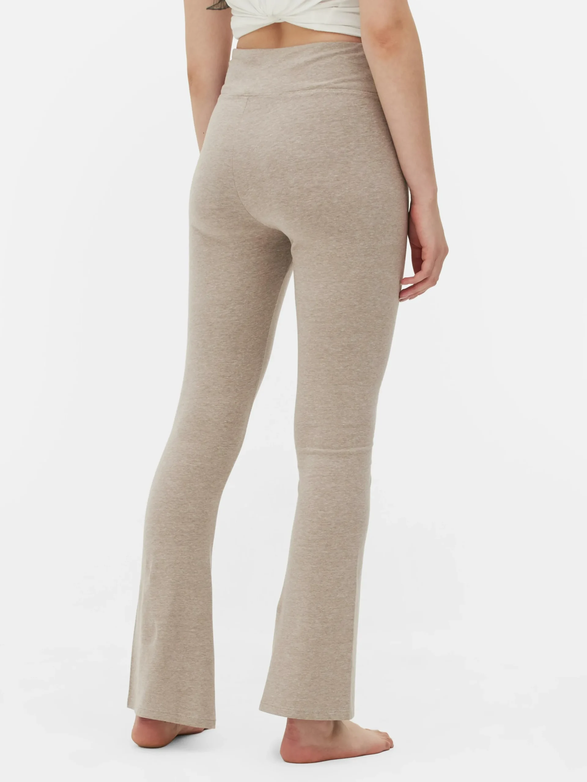 Pantalons Et Leggings|Primark Legging évasé Taille Haute Écru