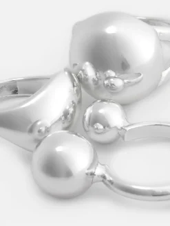 Bijoux|Primark Lot De 3 Bagues Orbes Blanc