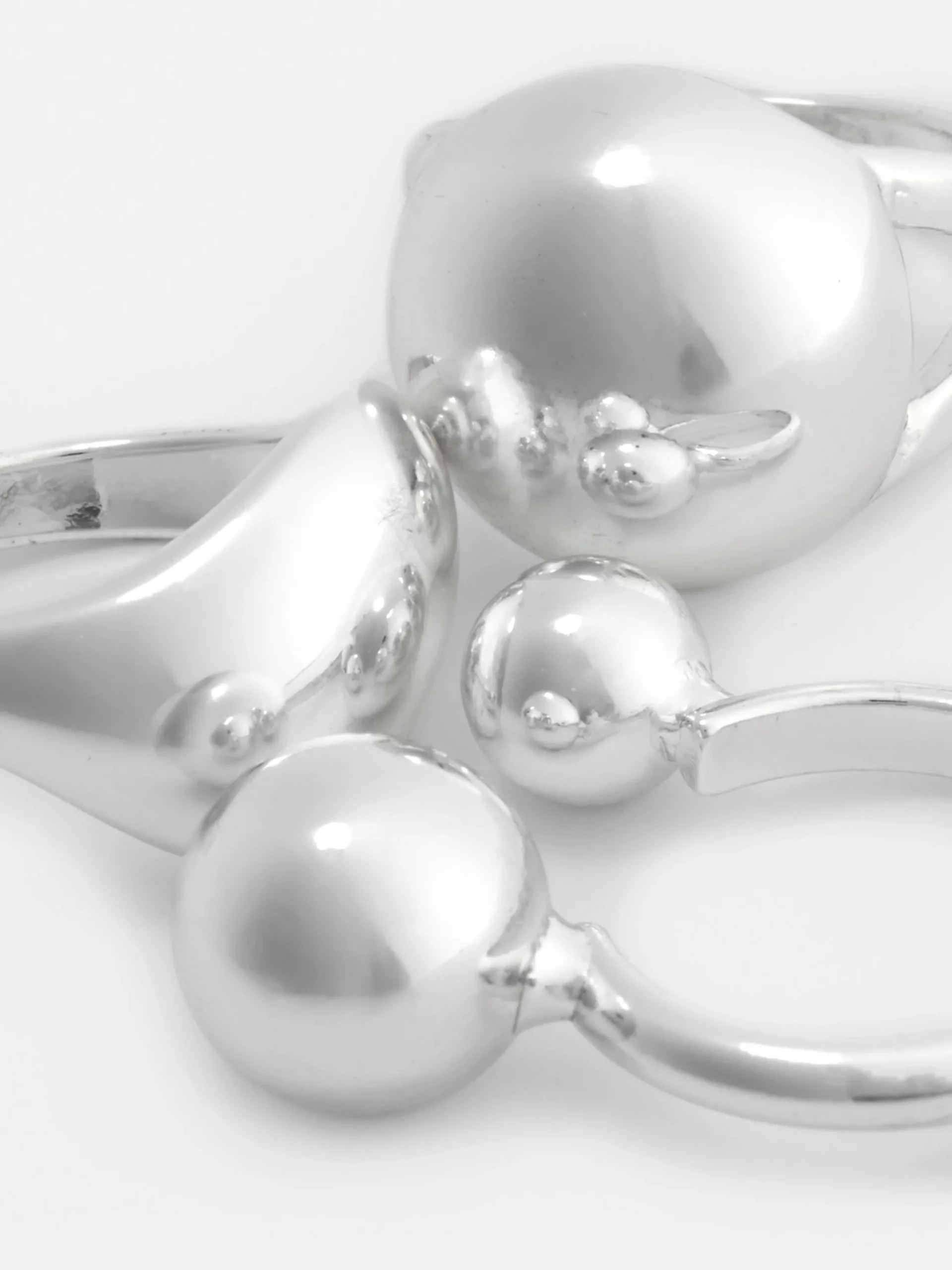 Bijoux|Primark Lot De 3 Bagues Orbes Blanc