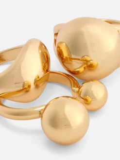 Bijoux|Primark Lot De 3 Bagues Orbes Jaune