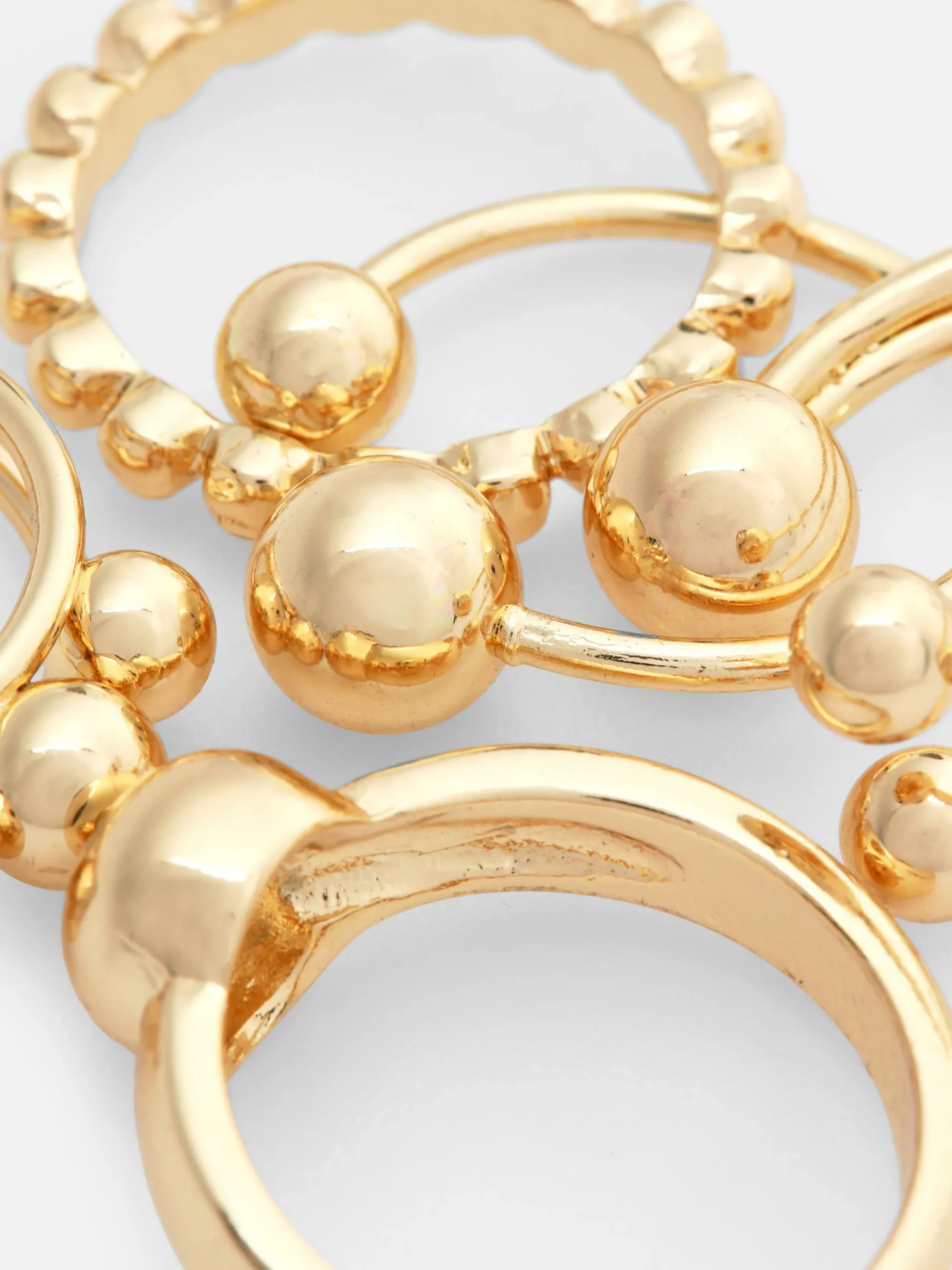 Bijoux|Primark Lot De 5 Bagues Orbes à Superposer Jaune