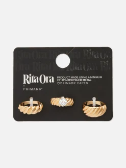 Bijoux|Primark Lot De 3 Bagues Striées à Superposer Rita Ora Jaune