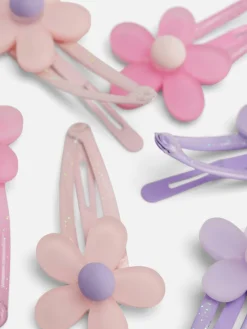 Accessoires Cheveux|Primark Lot De 6 Barrettes à Fleurs Rose