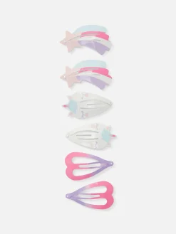 Accessoires Cheveux|Primark Lot De 6 Barrettes à Motif Licorne Multicolore