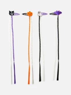 Déguisements Halloween Pour Enfants|Tout Halloween|Primark Lot De 4 Barrettes à Tresses Halloween Multicolore