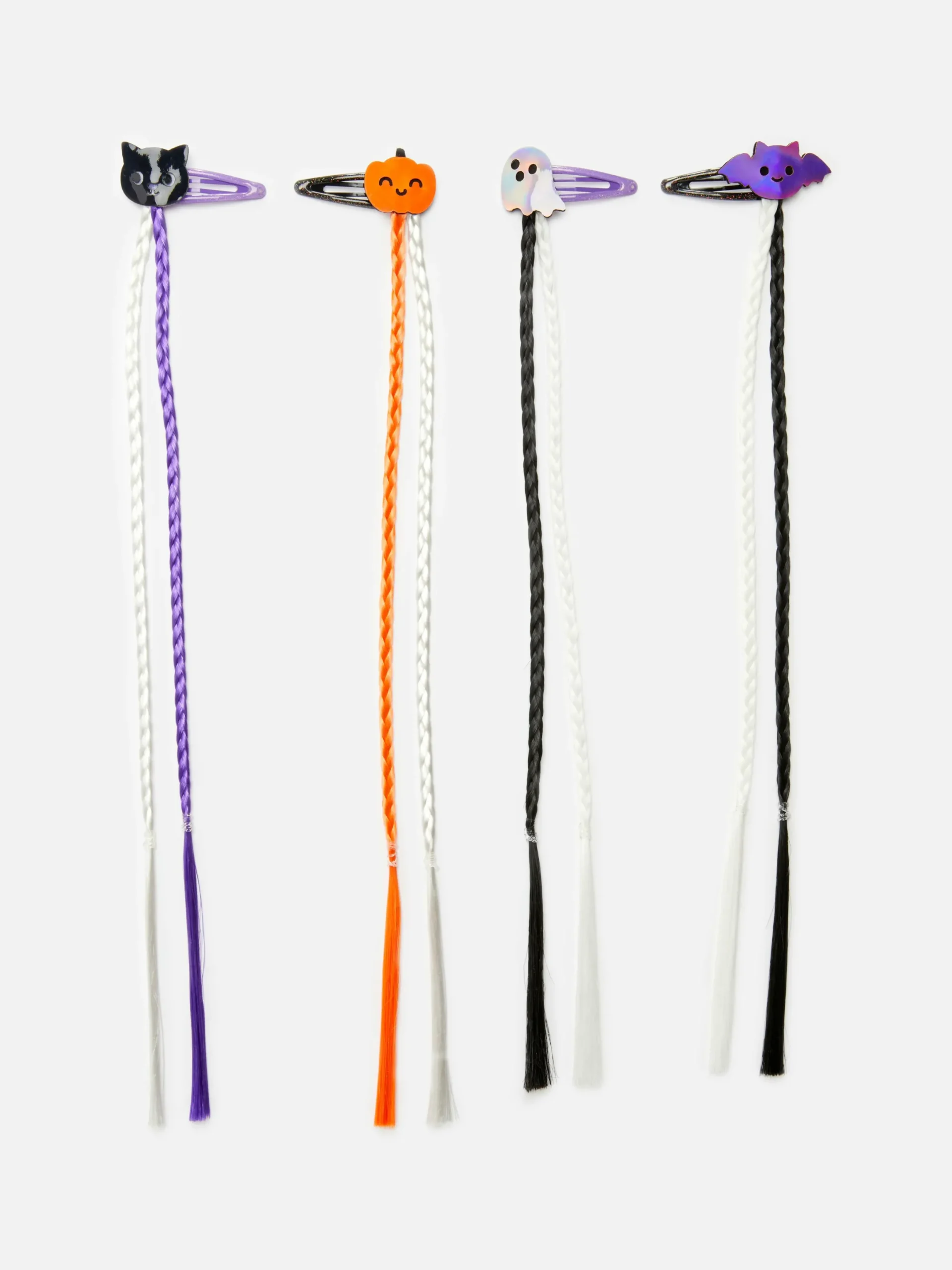 Déguisements Halloween Pour Enfants|Tout Halloween|Primark Lot De 4 Barrettes à Tresses Halloween Multicolore