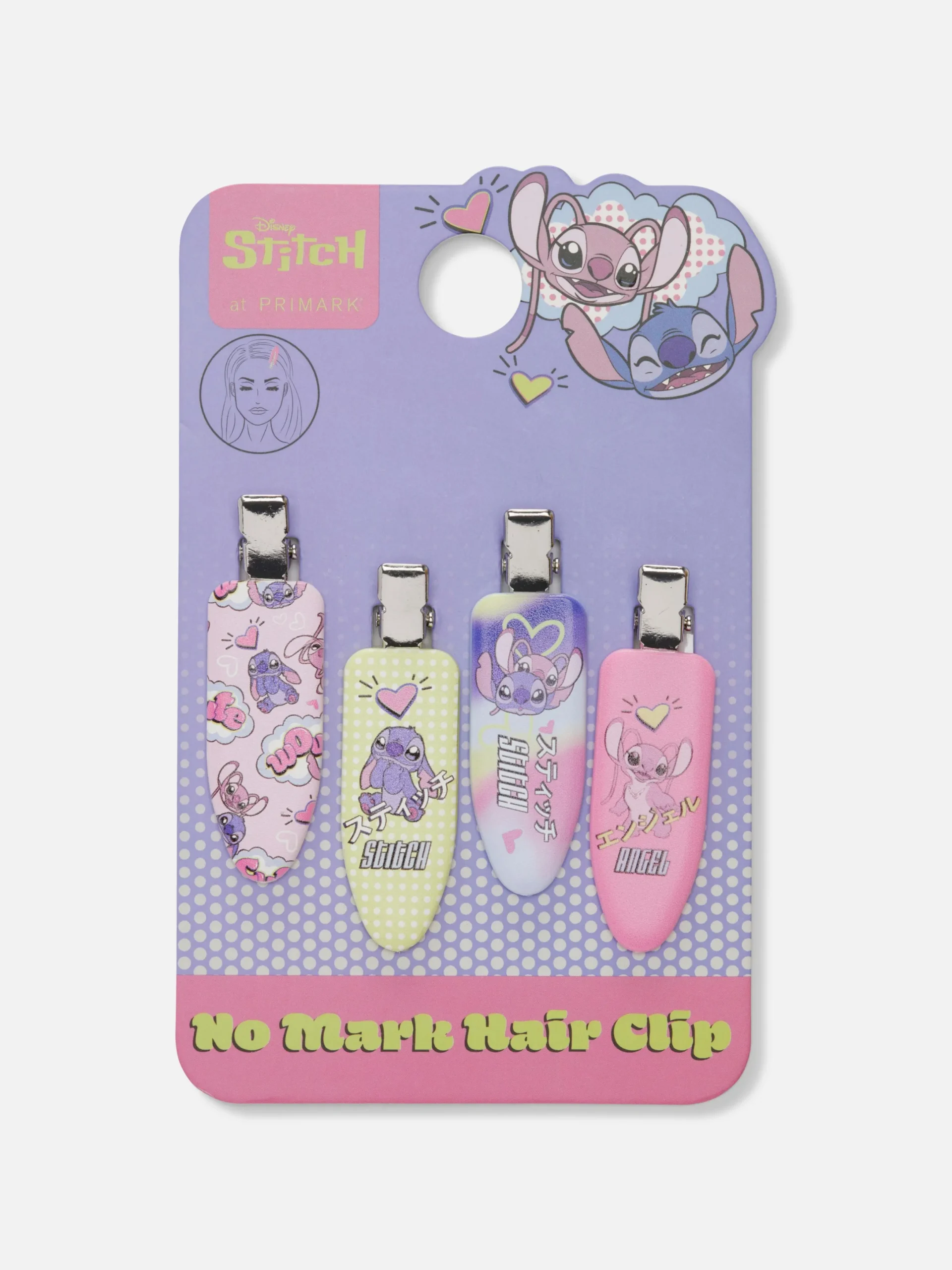 Accessoires Cheveux|Primark Lot De 4 Barrettes Sans Marque Disney Lilo & Stitch Multicolore