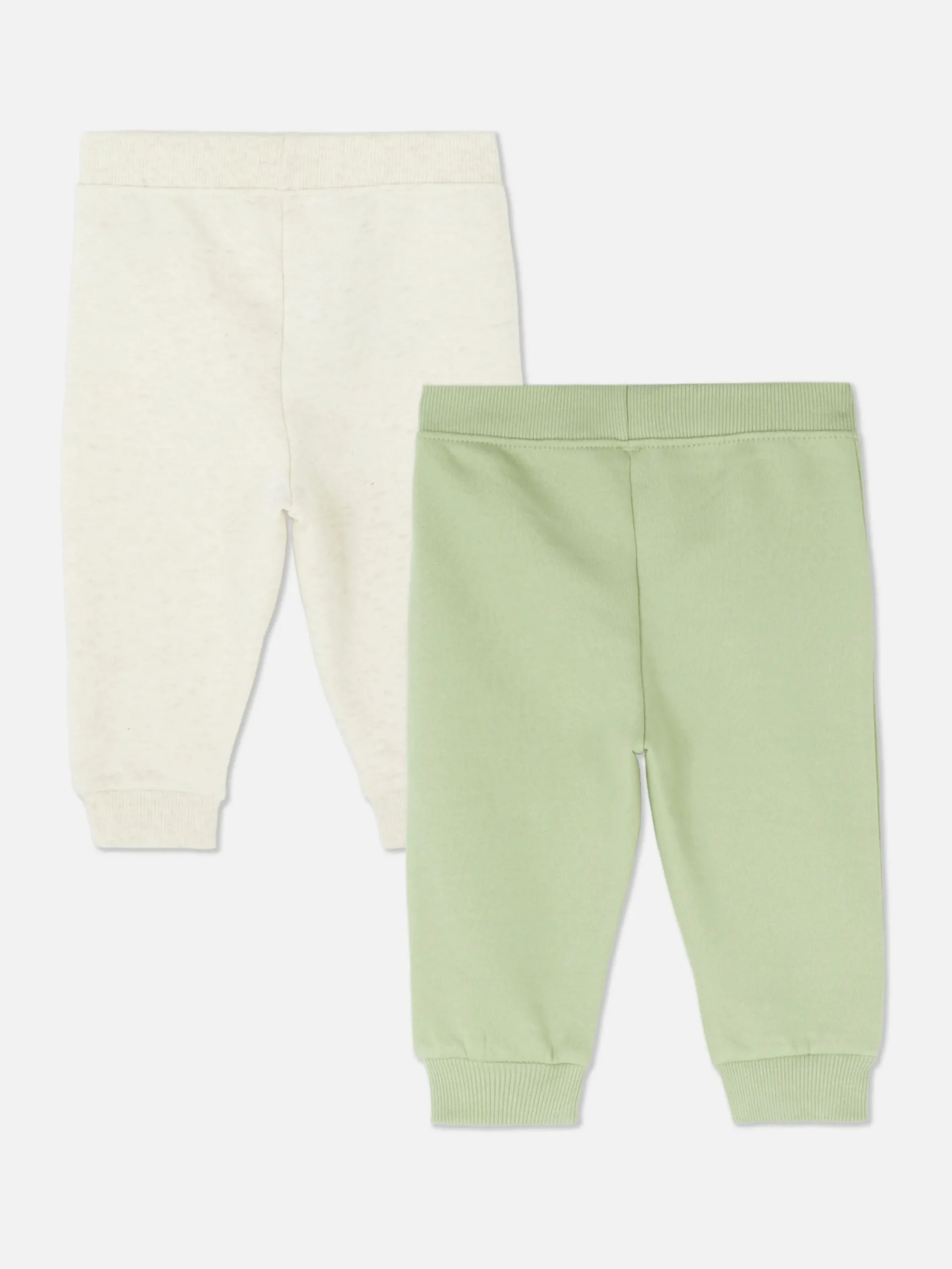 Pantalons Et Leggings|Primark Lot De 2 Bas De Jogging à Revers Avec Cordon De Serrage Écru