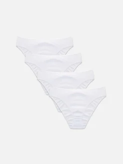 Culotte|Primark Lot De 4 Bas De Maillots De Bain Blanc