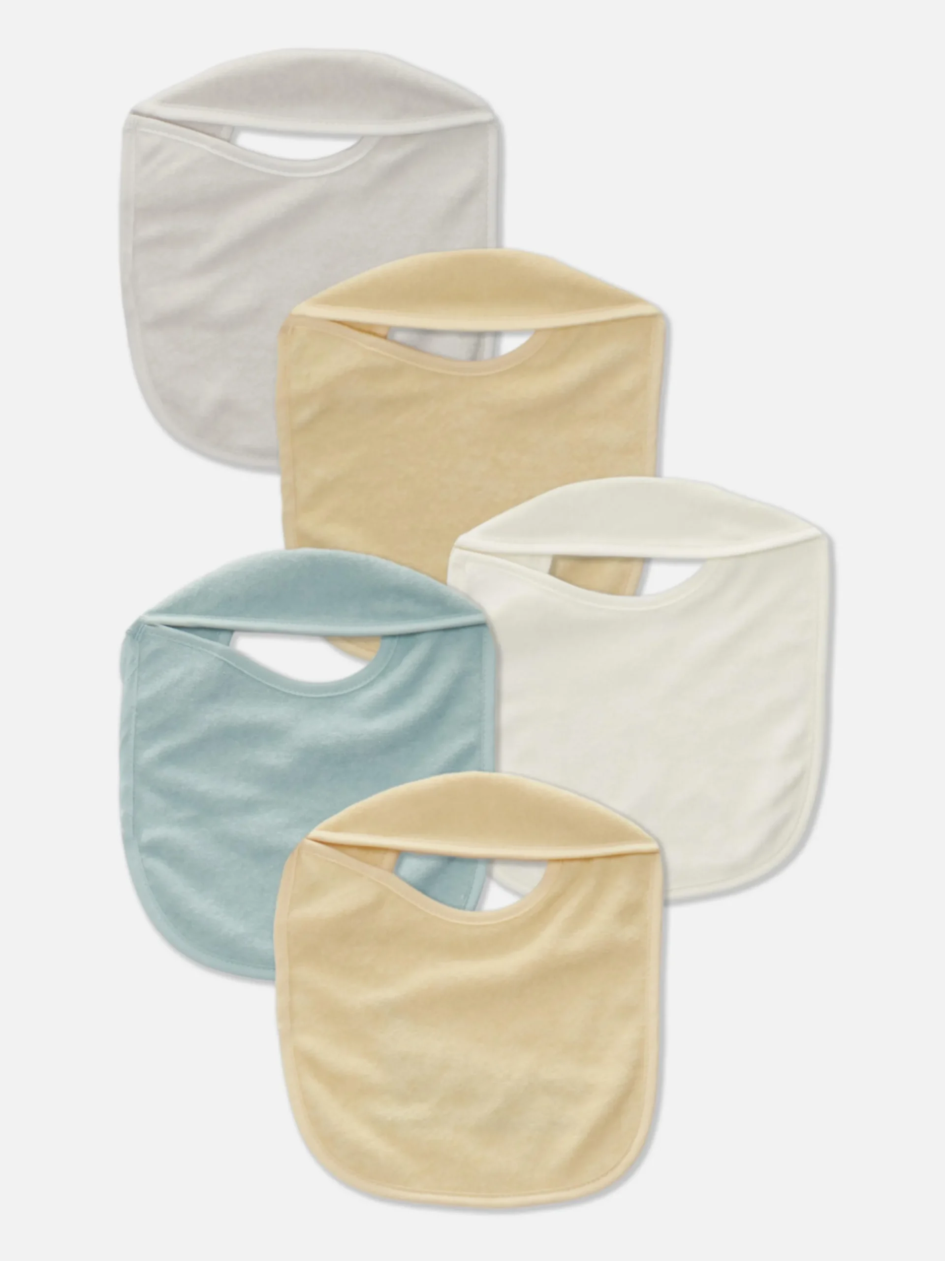 Alimentation Et Sevrage|Primark Lot De 5 Bavoirs En Tissu éponge Variés Jaune