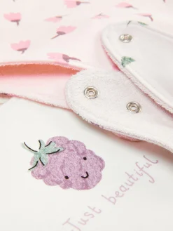 Alimentation Et Sevrage|Primark Lot De 3 Bavoirs Façon Bandana à Motif Fruits Rouges Rose