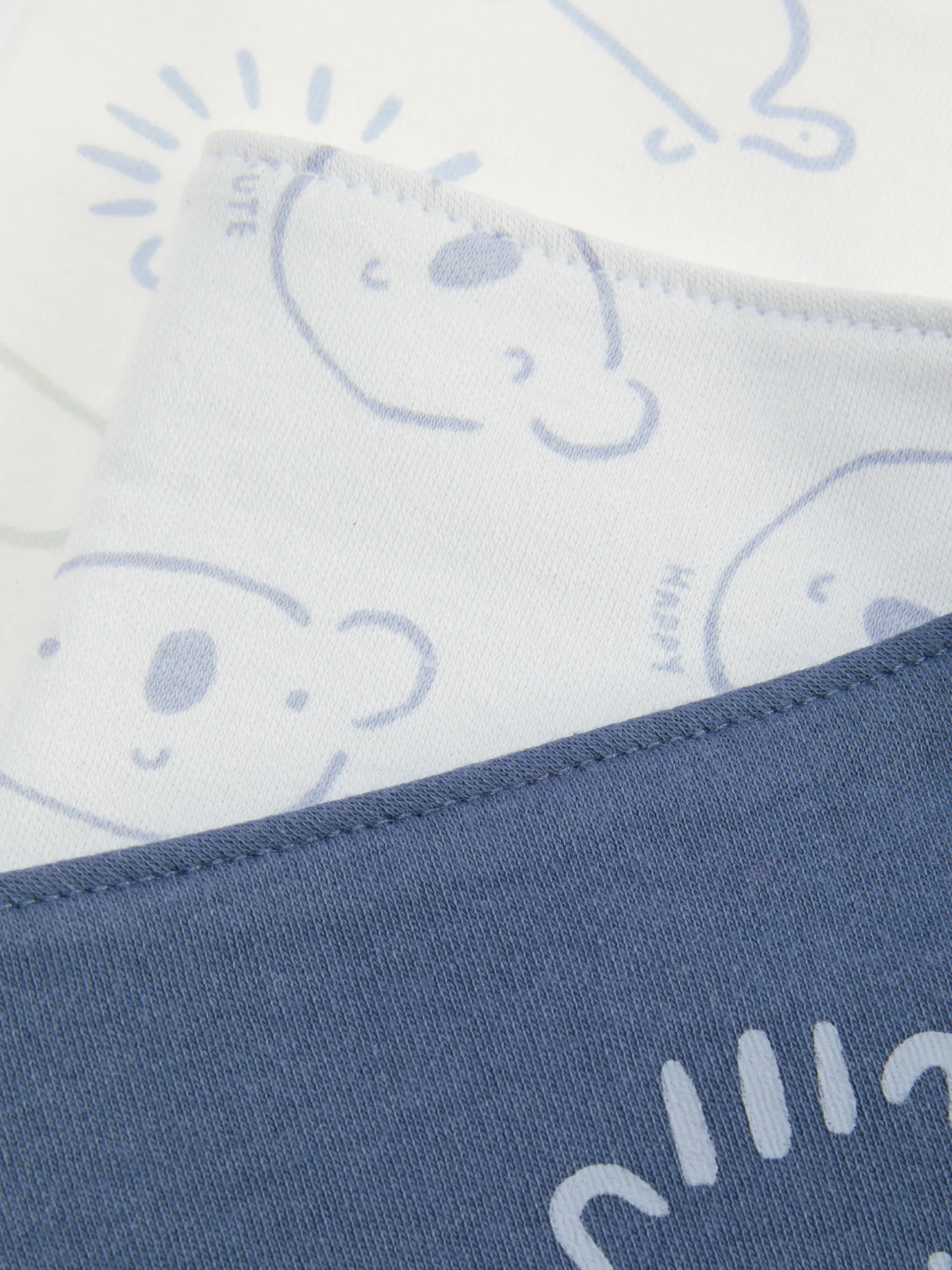 Alimentation Et Sevrage|Primark Lot De 3 Bavoirs Style Bandana à Motif Animal Bleu