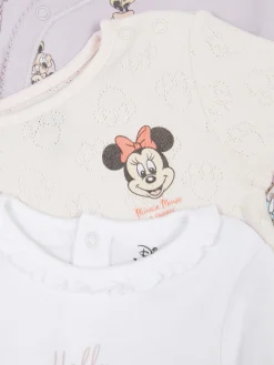 Bodies Et Debardeurs|Bodies Et Debardeurs|Primark Lot De 3 Bodys à Manches Longues Disney Minnie Mouse Et Ses Amis Violet