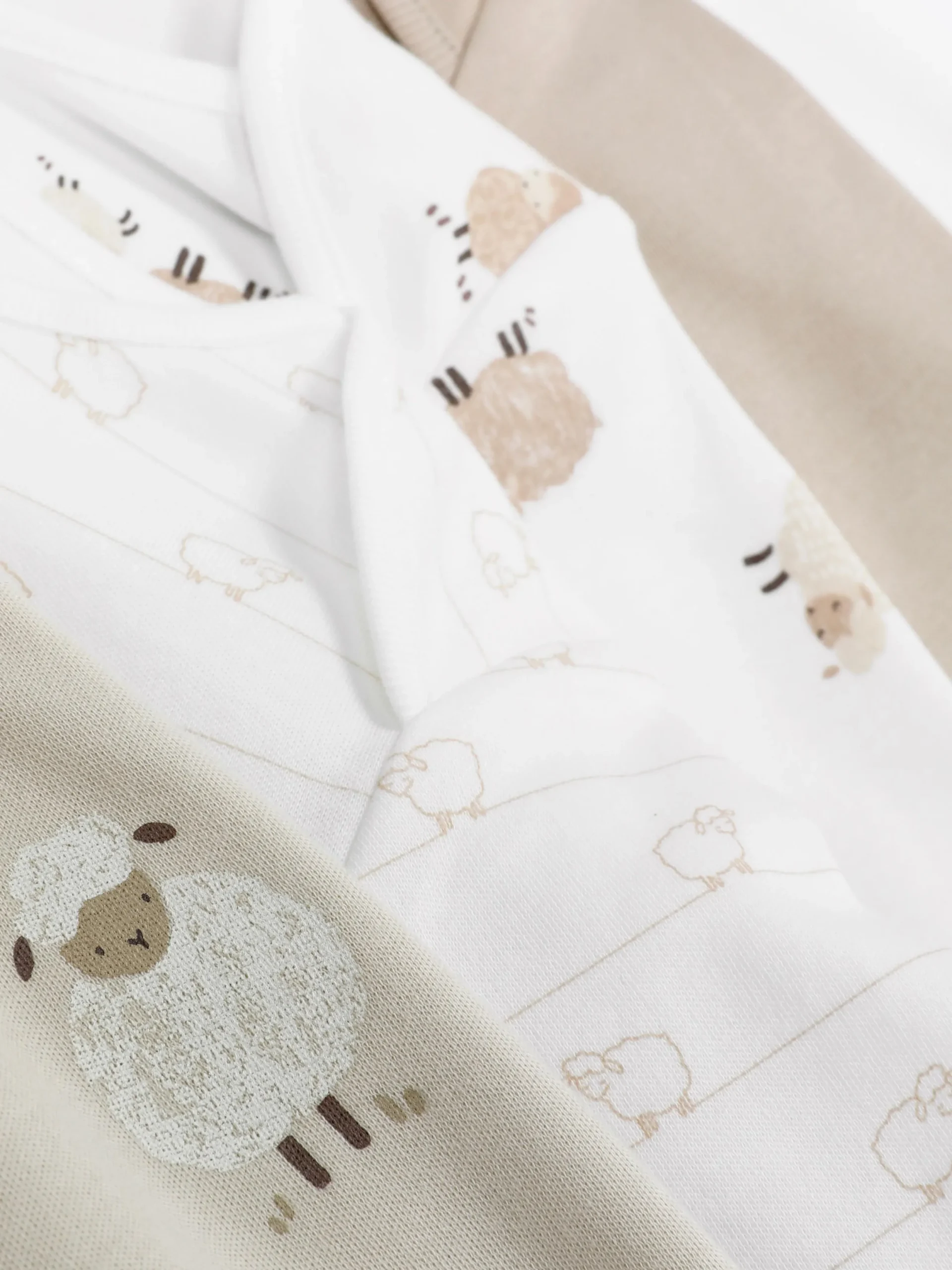 Bodies Et Debardeurs|Primark Lot De 5 Bodys à Manches Longues à Motif Mouton Taupe