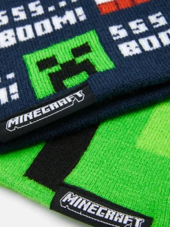 Chapeaux, Gants Et Écharpes|Primark Lot De 2 Bonnets Minecraft Multicolore