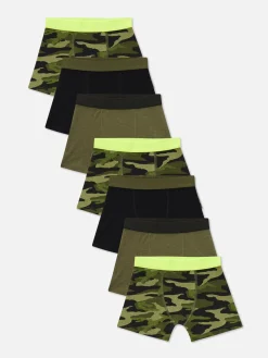 Sous-Vêtement|Primark Lot De 7 Boxers Camouflage Multicolore