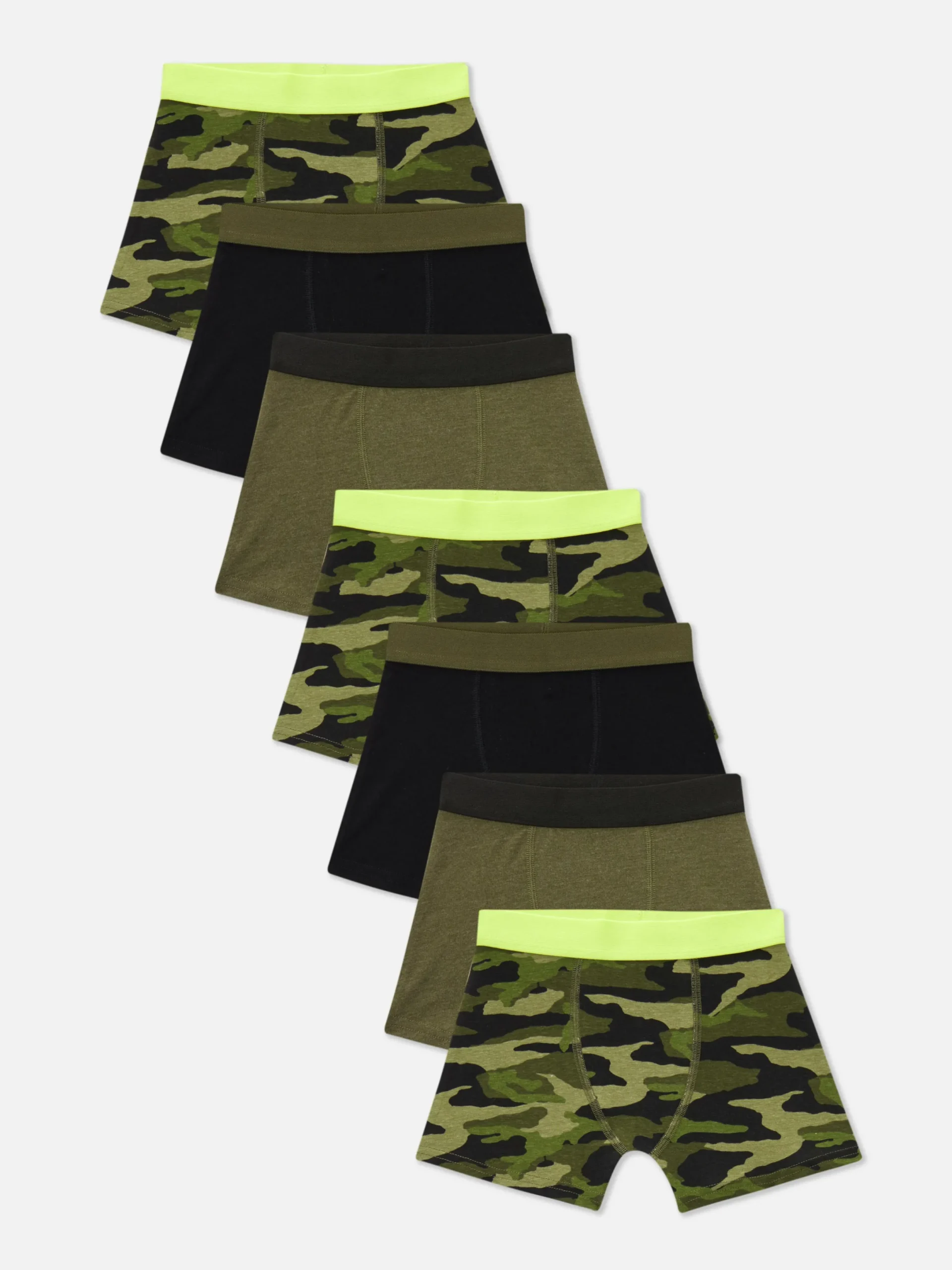 Sous-Vêtement|Primark Lot De 7 Boxers Camouflage Multicolore