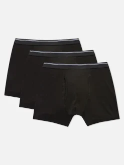 Sous-Vêtements|Primark Lot De 3 Boxers Essential Noir