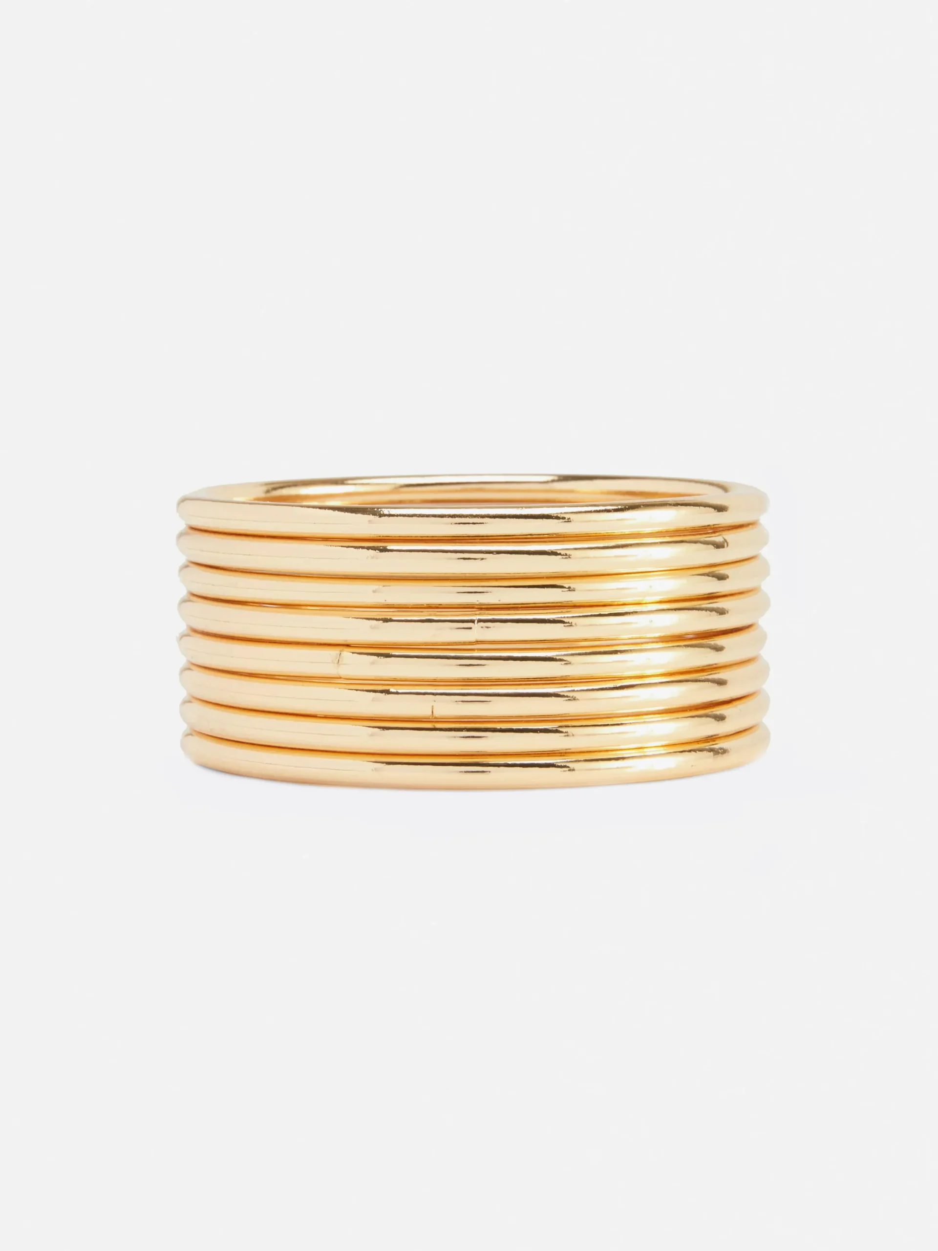 Bijoux|Primark Lot De 8 Bracelets Joncs Métallisés Jaune