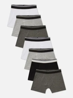 Sous-Vêtement|Primark Lot De 7 Caleçons Essential Gris