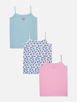 Sous-Vêtement|Primark Lot De 3 Caracos Disney Stitch Multicolore