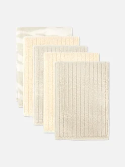 Art De La Table|Primark Lot De 5 Chiffons De Ménage Côtelés Beige
