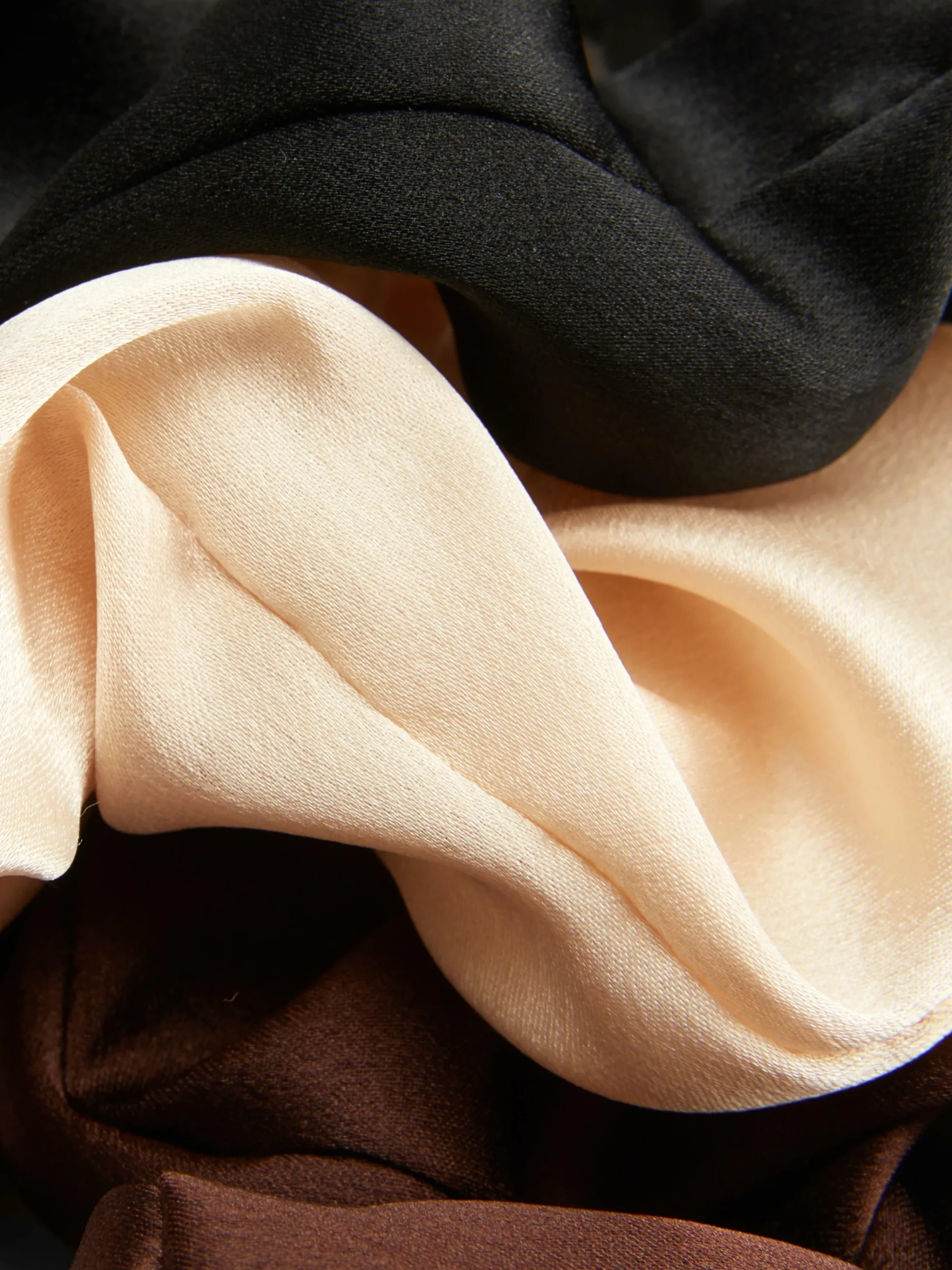 Accessoires Cheveux|Primark Lot De 3 Chouchous En Satin Marron