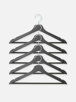 Solutions De Rangement Murales Et Cintres|Primark Lot De 5 Cintres En Bois Noir