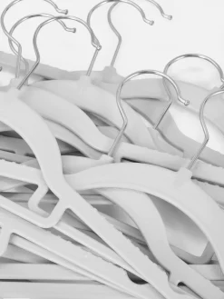 Solutions De Rangement Murales Et Cintres|Primark Lot De 10 Cintres Pour Vêtements Gris