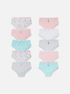 Sous-Vêtement|Primark Lot De 10 Culottes à Imprimé Fées Multicolore