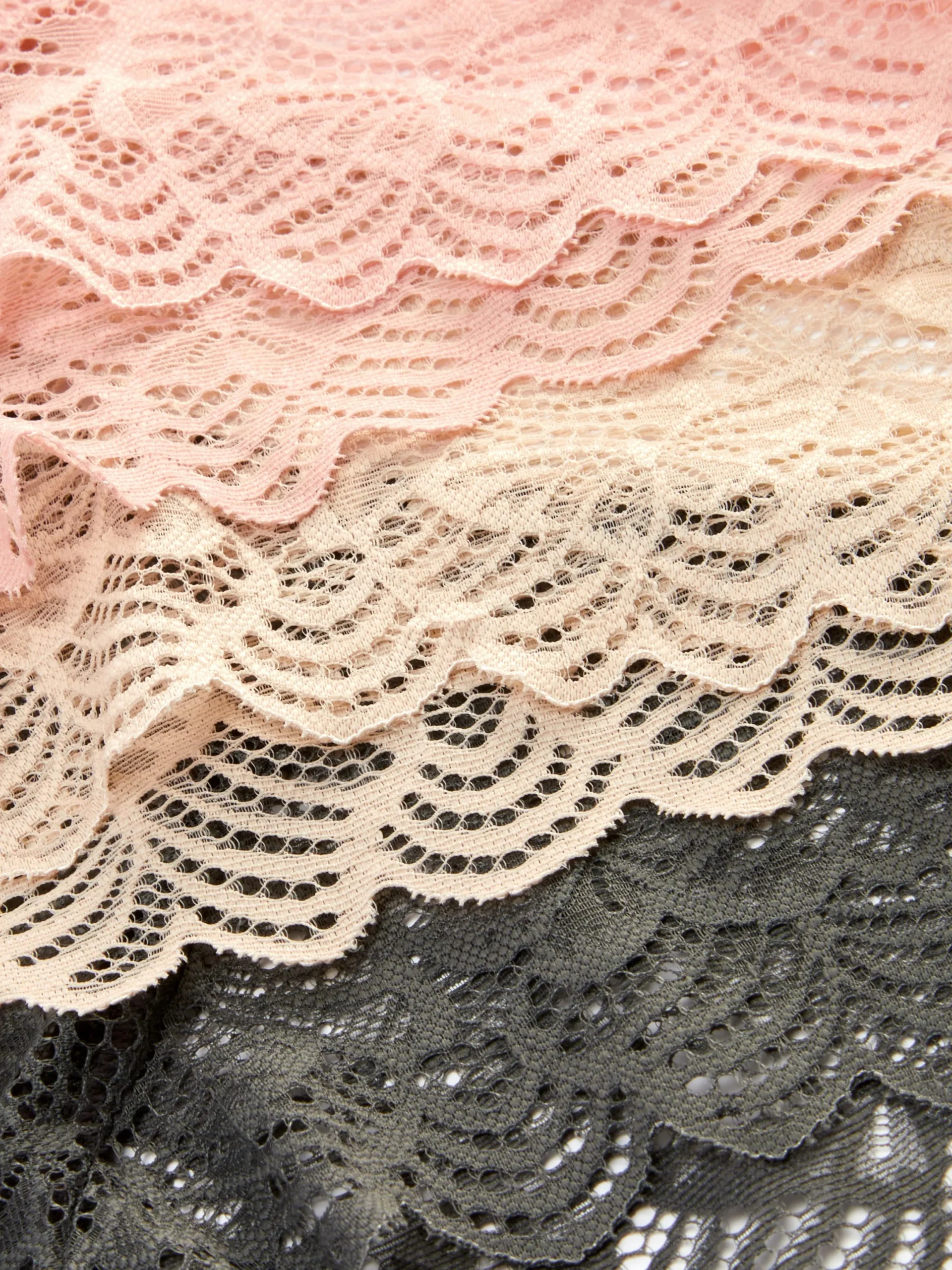 Culotte|Primark Lot De 3 Culottes Brésiliennes En Dentelle Naturel