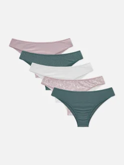 Culotte|Primark Lot De 5 Culottes Brésiliennes Pour Tous Les Jours Violet