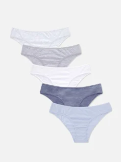 Culotte|Primark Lot De 5 Culottes Brésiliennes De Tous Les Jours Bleu