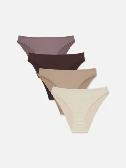 Culotte|Primark Lot De 4 Culottes échancrées Naturel