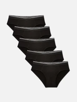 Sous-Vêtements|Primark Lot De 5 Culottes Classiques Noir